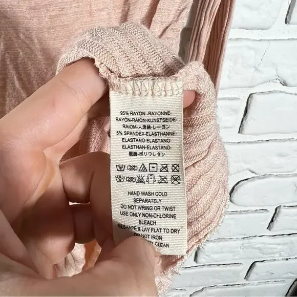 We The Free Oversized Ribbed Mock Neck Tunic Size Small - Picture 5 of 11